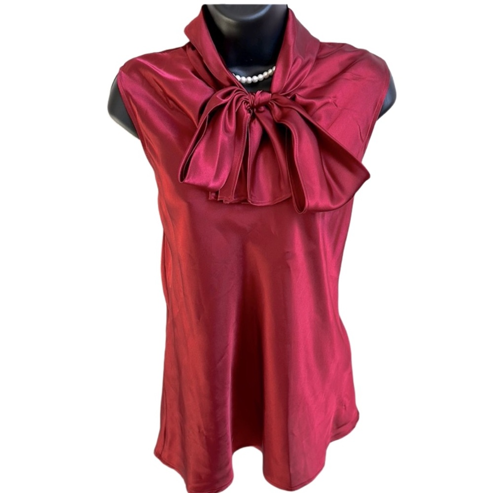 Black Label Satin Sleeveless Big Bow